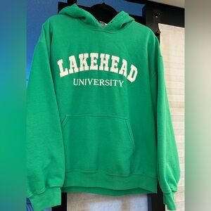 Gildan Green Lakehead University Crewneck Hoodie